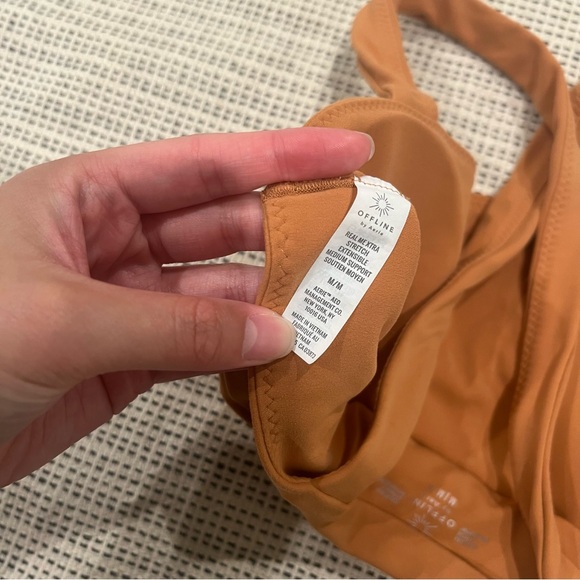 Aerie Offline Burnt Orange Criss Cross Bralette - Picture 4 of 11
